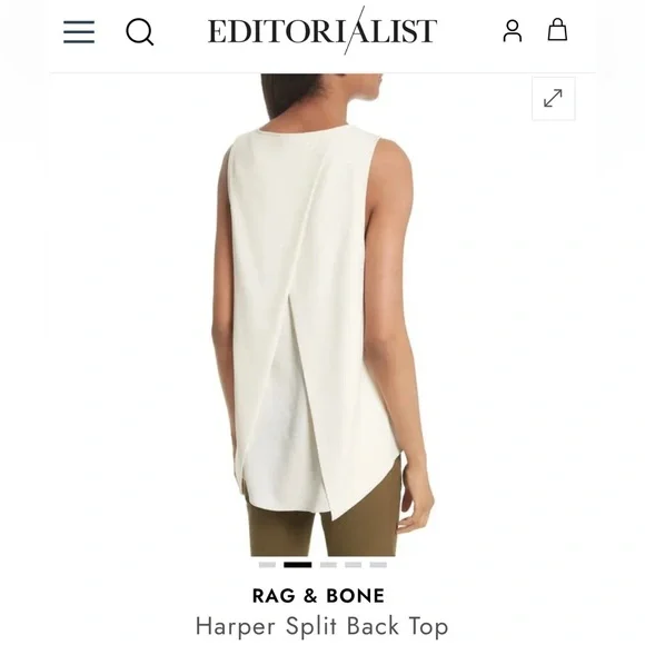 Rag & Bone Harper Split Back Top | Sheer Crossover Back | NWT Size Medium - Picture 5 of 5